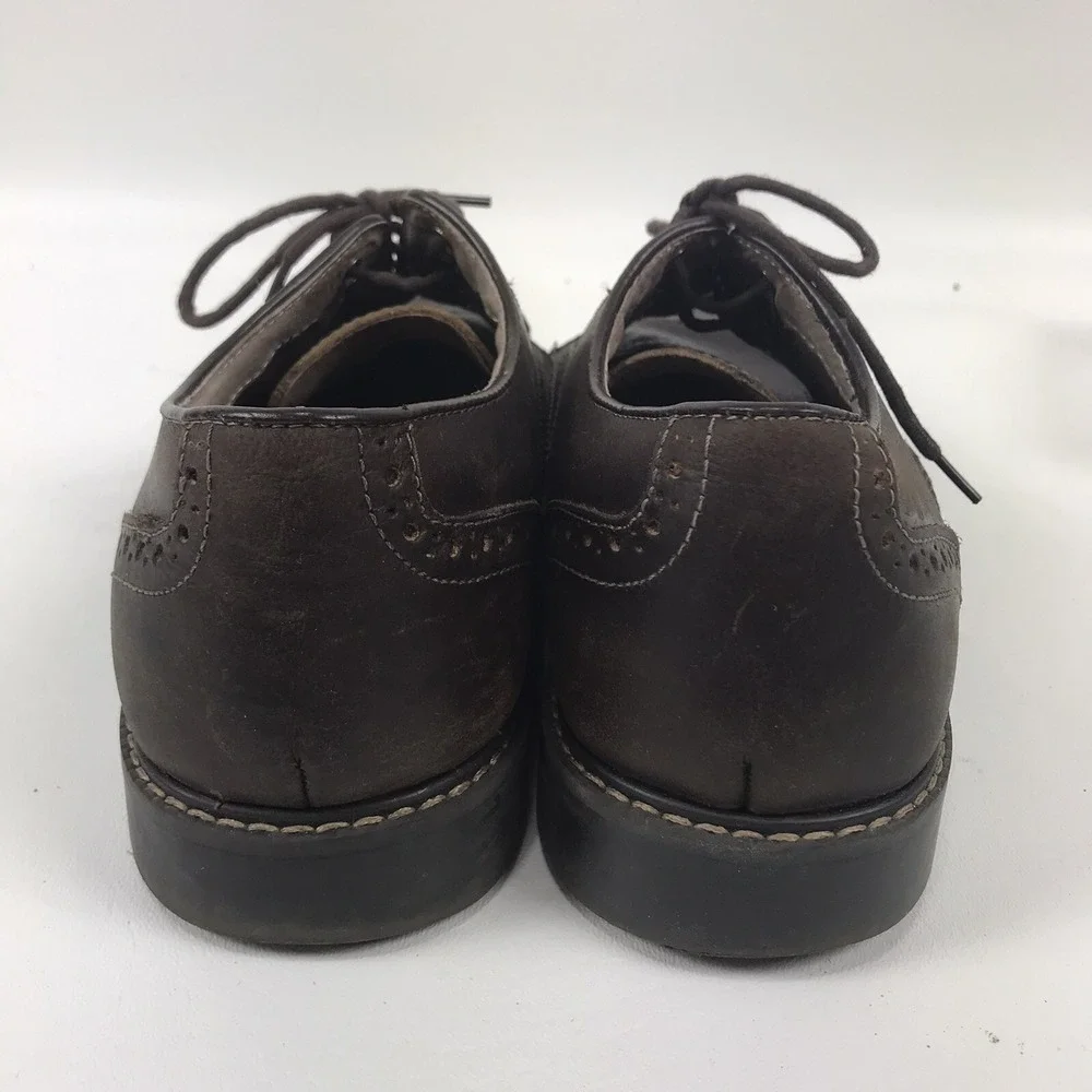 Bass Calabasas Mens Size 11 Brown Leather Derby Brogue Lace Up Dress Shoes